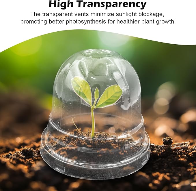 Humidity Domes for 4 Inch Pots, 100 Pack Transparent Plant Dome Covers - Image 4