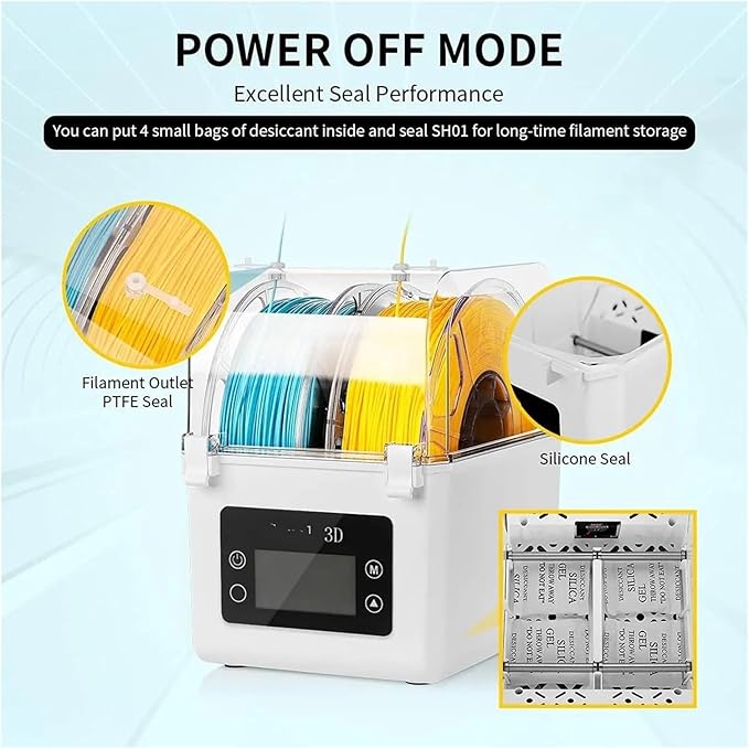 Rolls Filament Dehydrator Spool Holder Filaments Dry Box - Image 4