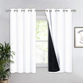NICETOWN White 100% Blackout Lined Curtain, 2 Thick Layers Completely Blackout by NICETOWN