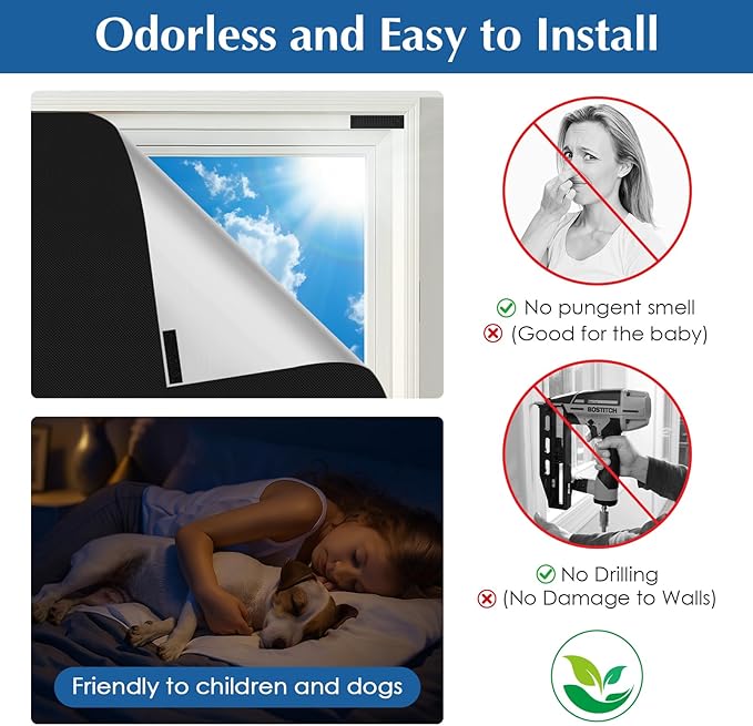 Blackout Window Cover, Portable Window Blinds, Travel DIY Window Black Out - Image 3