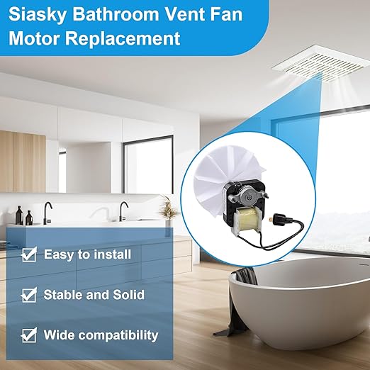 Siasky Universal Bathroom Vent Exhaust Fan Motor Replacement Motors Kit - Image 6