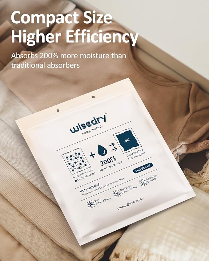Wisedry Moisture Absorbers 100G, 100% Leakproof Dehumidifier Bags, - Image 4