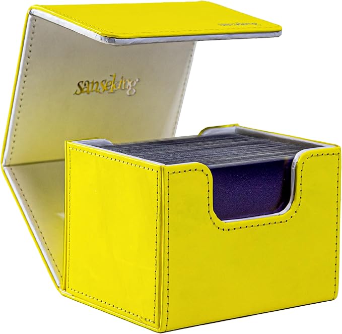 Magic Card Deck Box for MTG Single Deck Card Box fits 100+ TCG Sleeved Cards by Sanseking