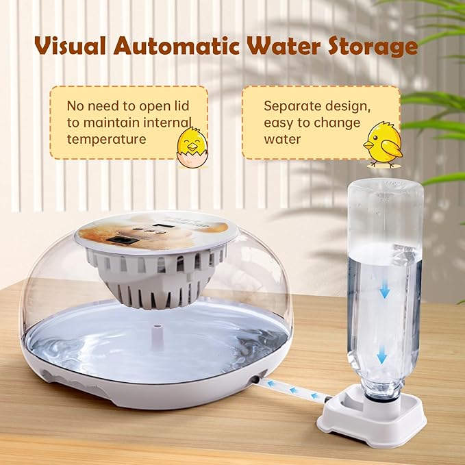 Egg Incubator for Hatching Chicks, Automatic Egg Turner Holds 12 Eggs, Smart - Image 4