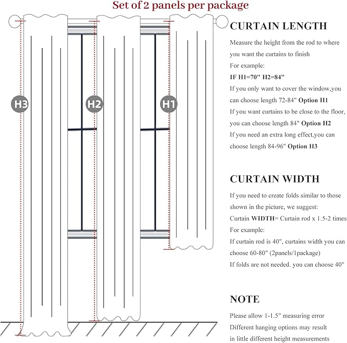 Pinch Pleated Blackout Curtains 60 Inches Wide - Image 4