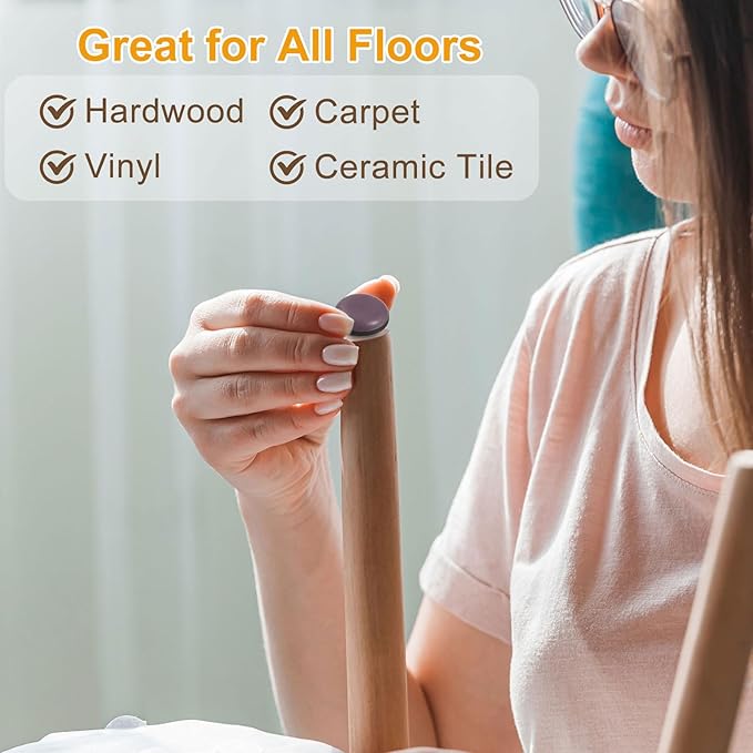 uxcell Furniture Sliders, Furniture Pads Floors Protectors Chair Leg Moving - Image 5