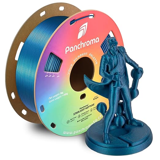 Polymaker Panchroma Blue Color Changing PLA, Glitter Starlight Neptune 3D by Polymaker