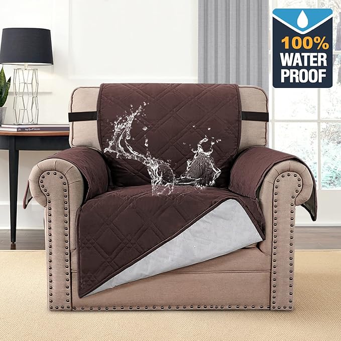 H.VERSAILTEX 100% Waterproof Sofa Slipcover Washable Armchair Cover Non-Slip - Image 2
