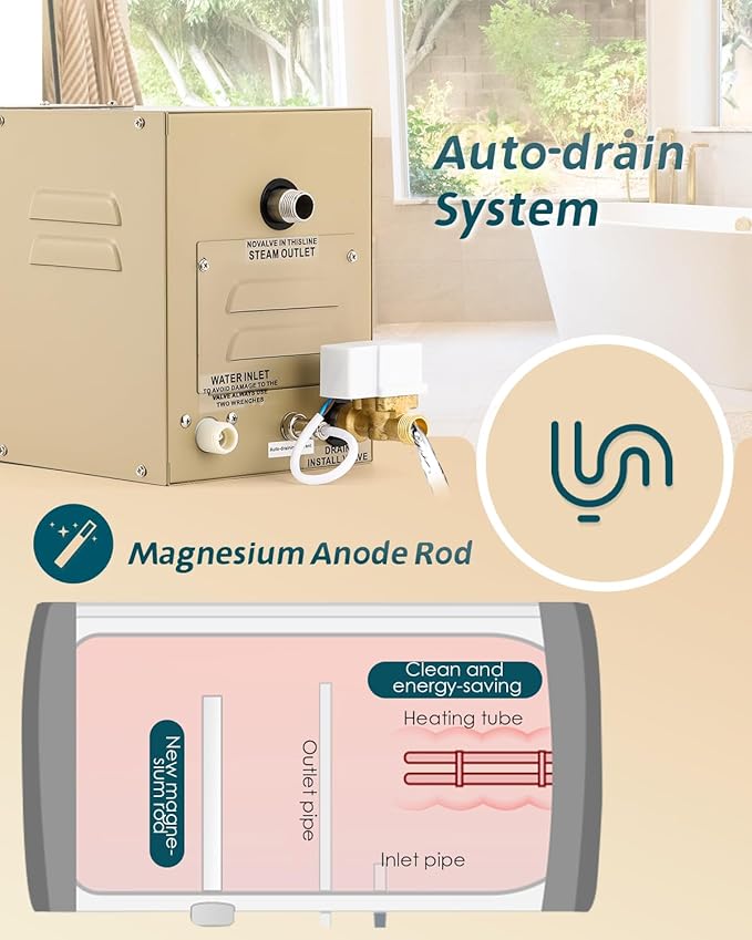 Steam Shower Generator Kit 3KW for Bath Sauna SPA, Self-draining System - Image 4