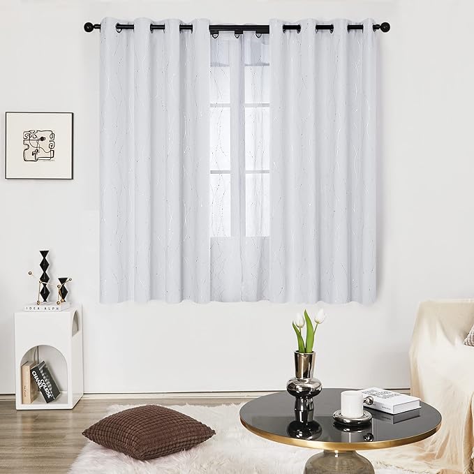 Deconovo Room Darkening Curtains, Thermal Insulated Noise Reduced Drapes - Image 2