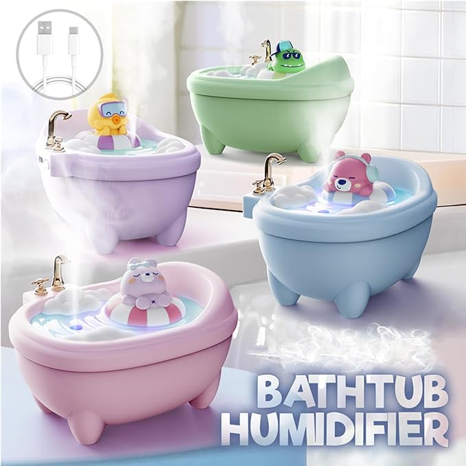 Cute Mini Humidifier for Bedroom & Office, Top Fill 0.34L, Cool Mist, Easy Clean - Image 2