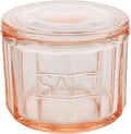 HOME-X Depression Style Pink Glass Salt Cellar by Home-X