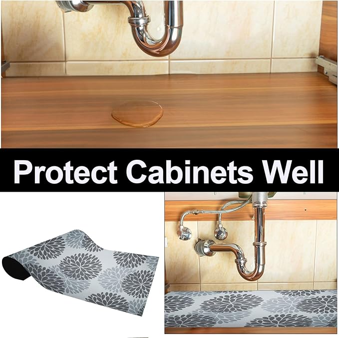 AiBOB Waterproof Under Sink Mat, Absorbent Quick Dry Sink Liners Protect - Image 4