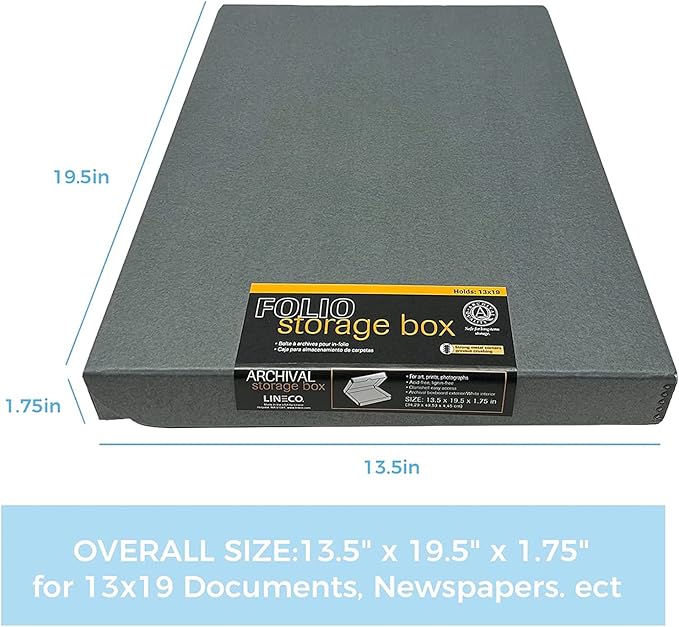 Lineco Folio Storage Box, Clamshell Design - Image 2