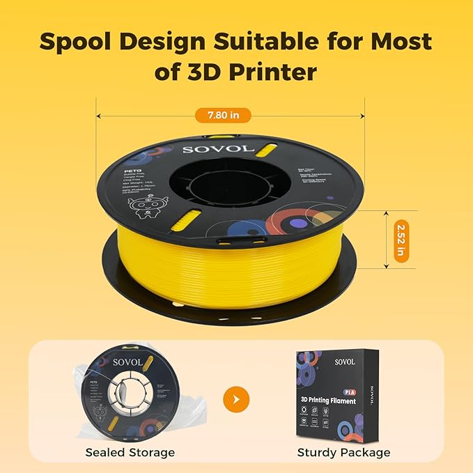 Sovol 3D Printer PETG Filament 1.75mm 1KG, High Precision, Strong Toughness - Image 8