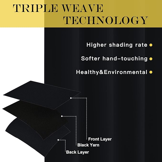 NICETOWN Black Out 144 inch Curtain - Image 4