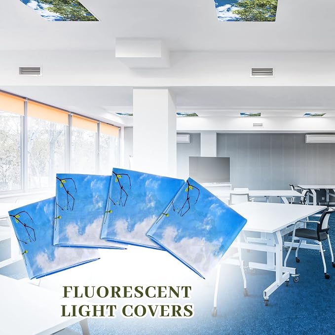 Hortsun 4 Pack Fluorescent Light Covers 4 x 2 Feet Magnetic Light Cover - Image 5
