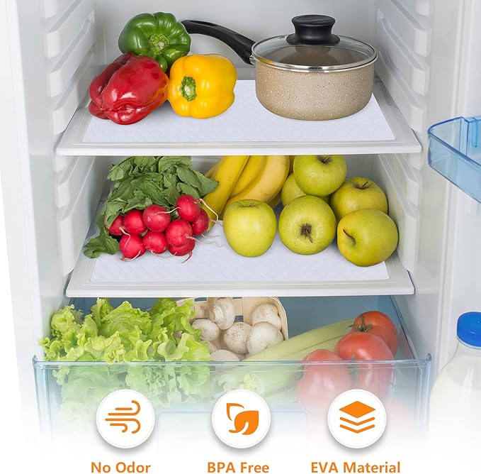 White Shelf Liner Kitchen Cabinet Liners Refrigerator Liners Waterproof & - Image 5