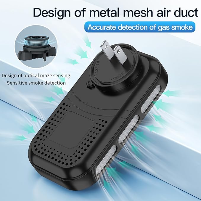 4IN1 Plug in Smoke & Carbon Monoxide Detector Combination Builti-in 2000 mAh - Image 8