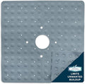 SlipX Solutions Square Natural Rubber Shower Stall Mat, 21” x 21”, Non Slip by SlipXSolutions