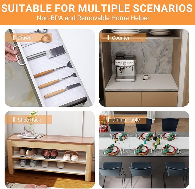FLPMIX Shelf Liners for Kitchen Cabinets: 23" Wide Waterproof Under Sink Mats - Image 8