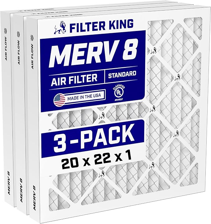 Filter King 20x22x1 Air Filter Dust & Allergy Control AC Furnace Filters by FilterKing