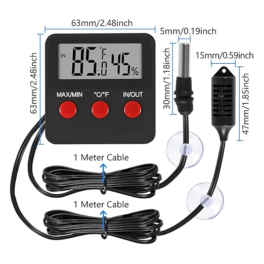3Pcs Digital Thermometer and Humidity Thermometers Indoor and Outdoor Digital - Image 5