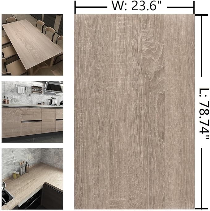 Light Wood Contact Paper Peel and Stick Oak Wood Wallpaper 23.6"x78.74" Brown - Image 7