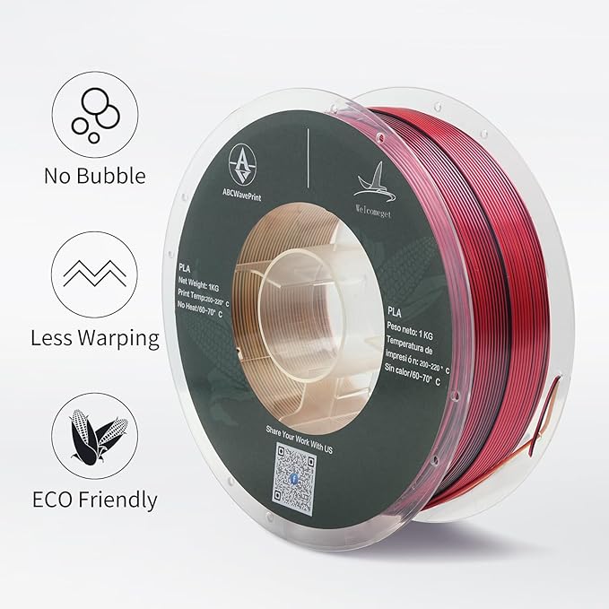 PLA 3D Printer Filament, Triple Color Silk PLA Filament, Dimensional Accuracy - Image 3
