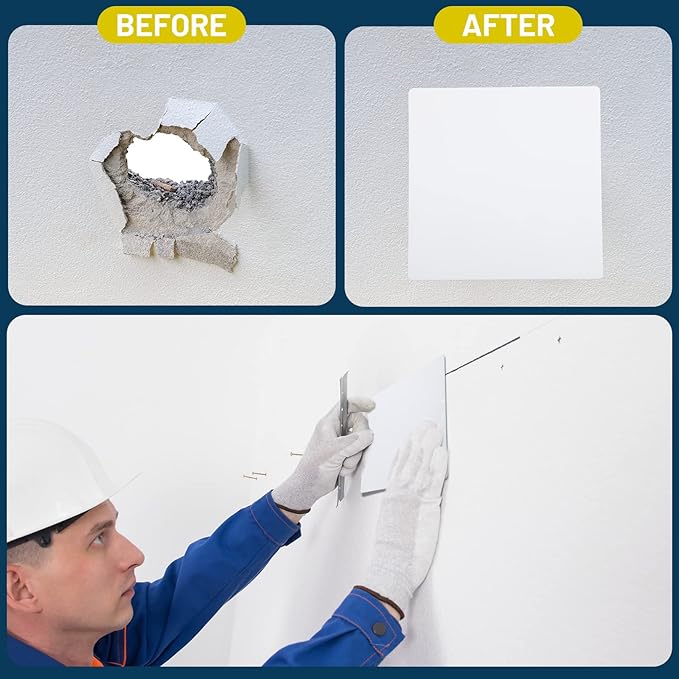 Sosation 6 Pcs Square Plastic Flat Blank Plate Wall Hole Cover Ceiling Cover - Image 4