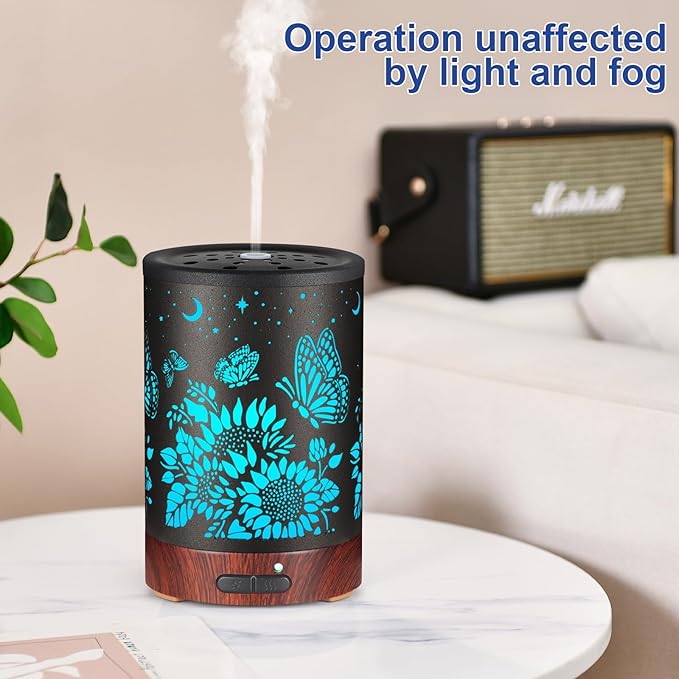 Essential Oil Diffuser- Aromatherapy Diffuser with7 Colors Light and Auto-Off - Image 3