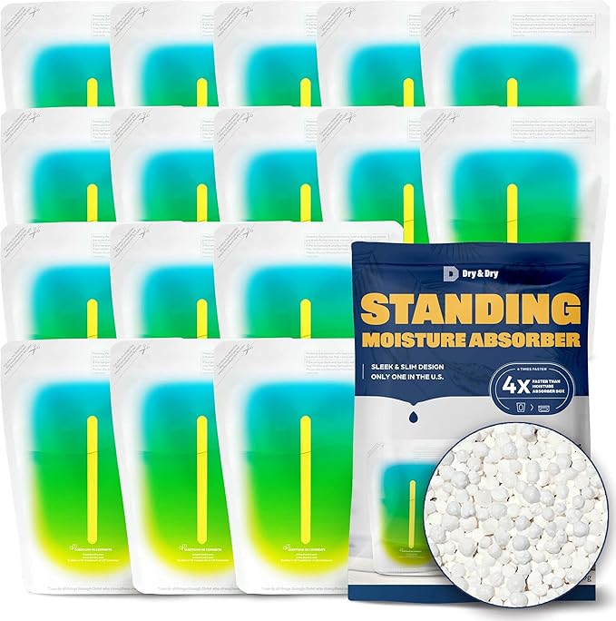 Dry & Dry [16 Packs Standing Moisture Absorbers to Control Excess Moisture by DryDry