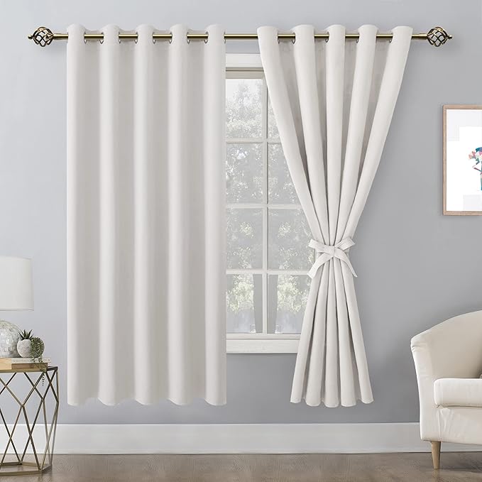 Hiasan Blackout Curtains for Bedroom, 60 x 63 Inches Length - Image 2