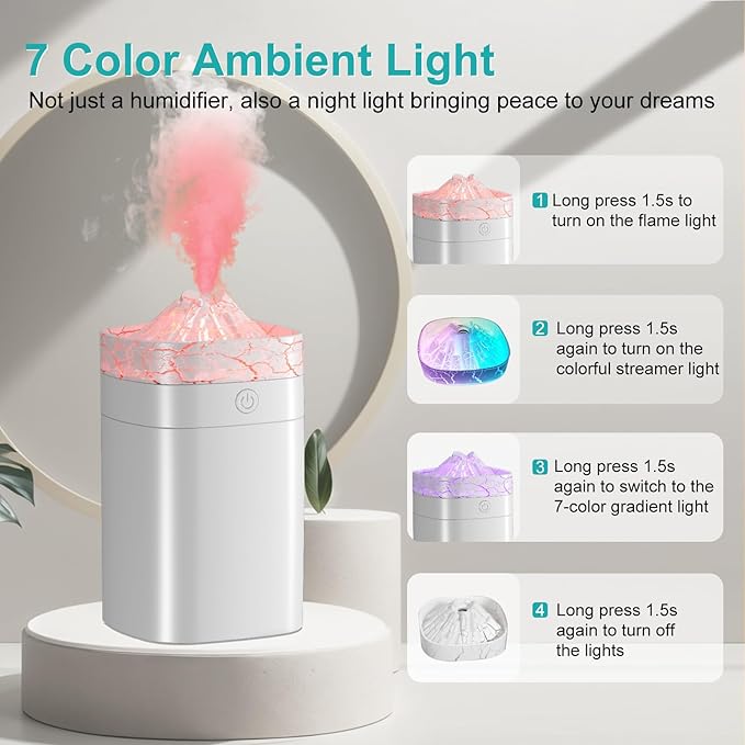 400ml Small Humidifier, Portable Mini Humidifier - Image 4