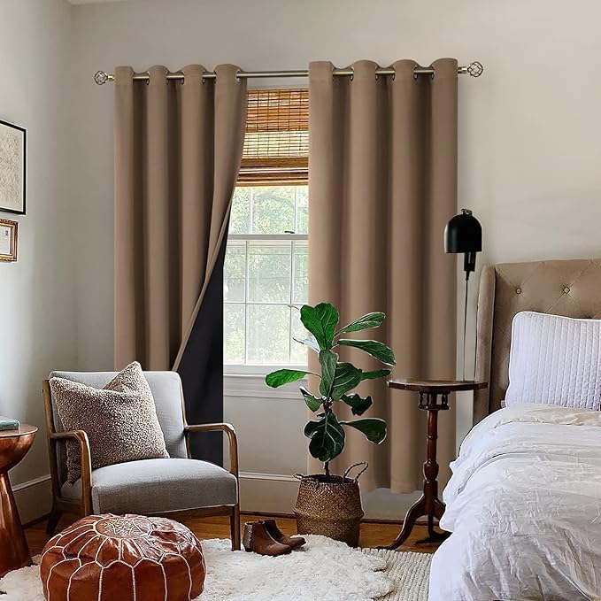 BGment 100% Blackout Curtains for Bedroom Window 84 Inch Length 2 Panels Set - Image 2