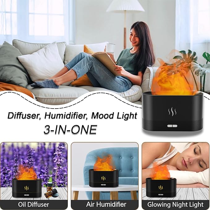 Essential Oil Diffuser, Flame Air Humidifier - Image 3
