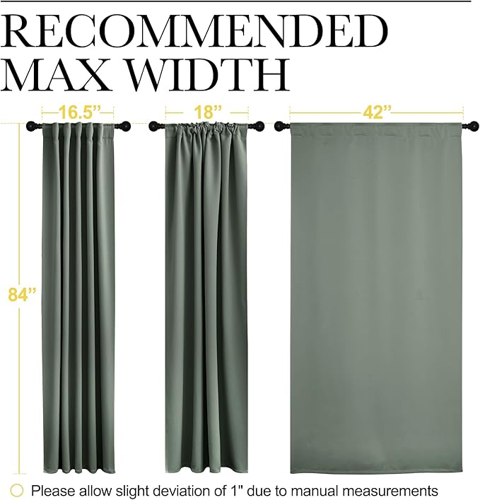 NICETOWN Blackout Curtain Panels Window Draperies - Image 7
