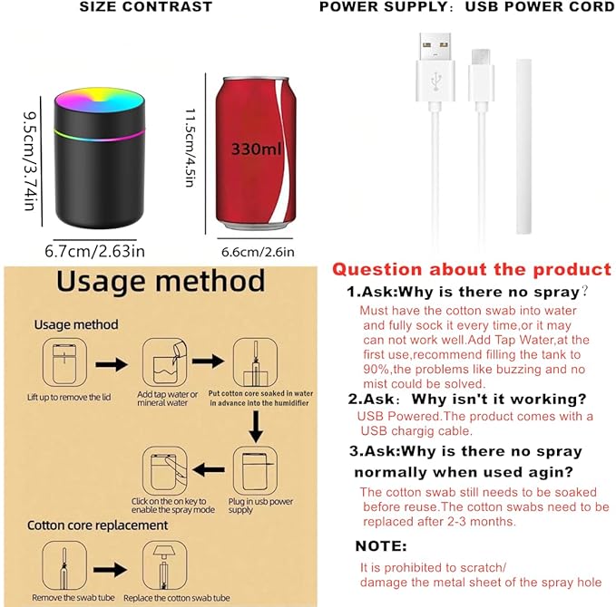 180ml Portable Small Humidifier - Image 3