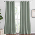 NICETOWN Greyish Green Blackout Curtains 90" Long by NICETOWN