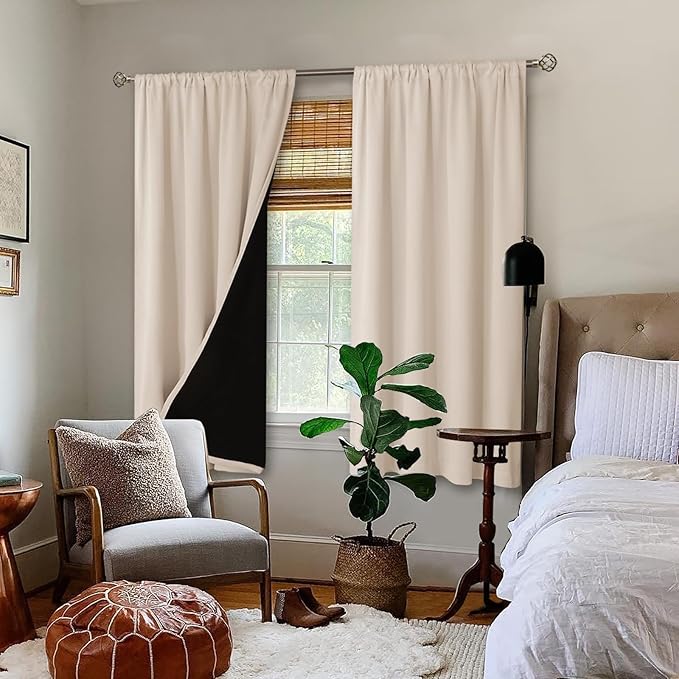 BGment Champagne Blackout Curtains - Image 2