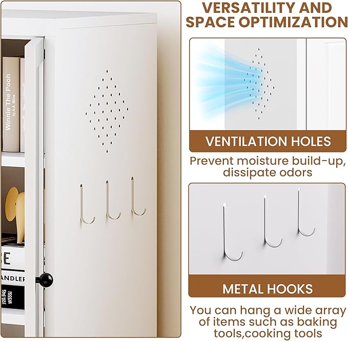 72" Tall Metal Pantry Cabinet - Image 4