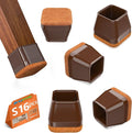 16Pcs Square Chair Leg Floor Protectors by BAIPOK