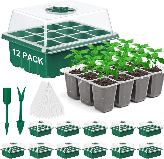 12 Pack Seed Starter Tray Seed Starter Kit by DJGINRO