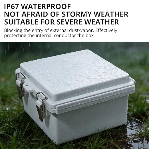 MAKERELE Small Electrical Junction Box Outdoor Weatherproof Gray Shell and IP67 - Image 5