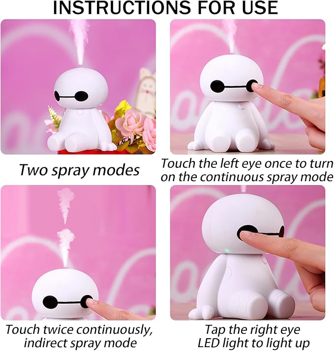 INVODA Humidifiers Portable Small Cool Mist Humidifiers Mini USB Personal - Image 5