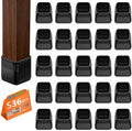 BAIPOK 36Pcs Square Chair Leg Floor Protectors, Chair Leg Protectors by BAIPOK