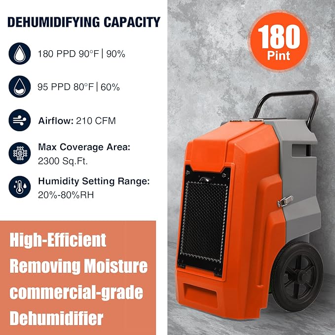 MOUNTO 180Pints LGR Industrial Dehumidifier - Image 2