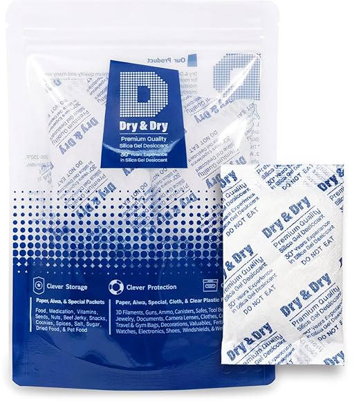 Dry & Dry 30 Gram Silica Gel Packets Desiccants, Silica Packets by DryDry