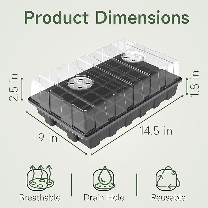 Gardzen 10-Set Garden Propagator Set, Seed Tray Kits - Image 3