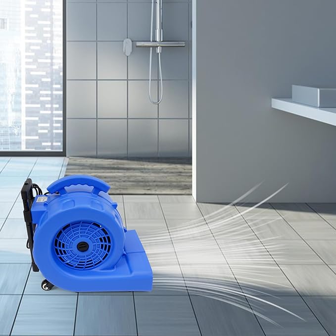 1HP Air Mover, 6-Hours Timer Carpet Dryer, Floor Drying Fan - Image 9